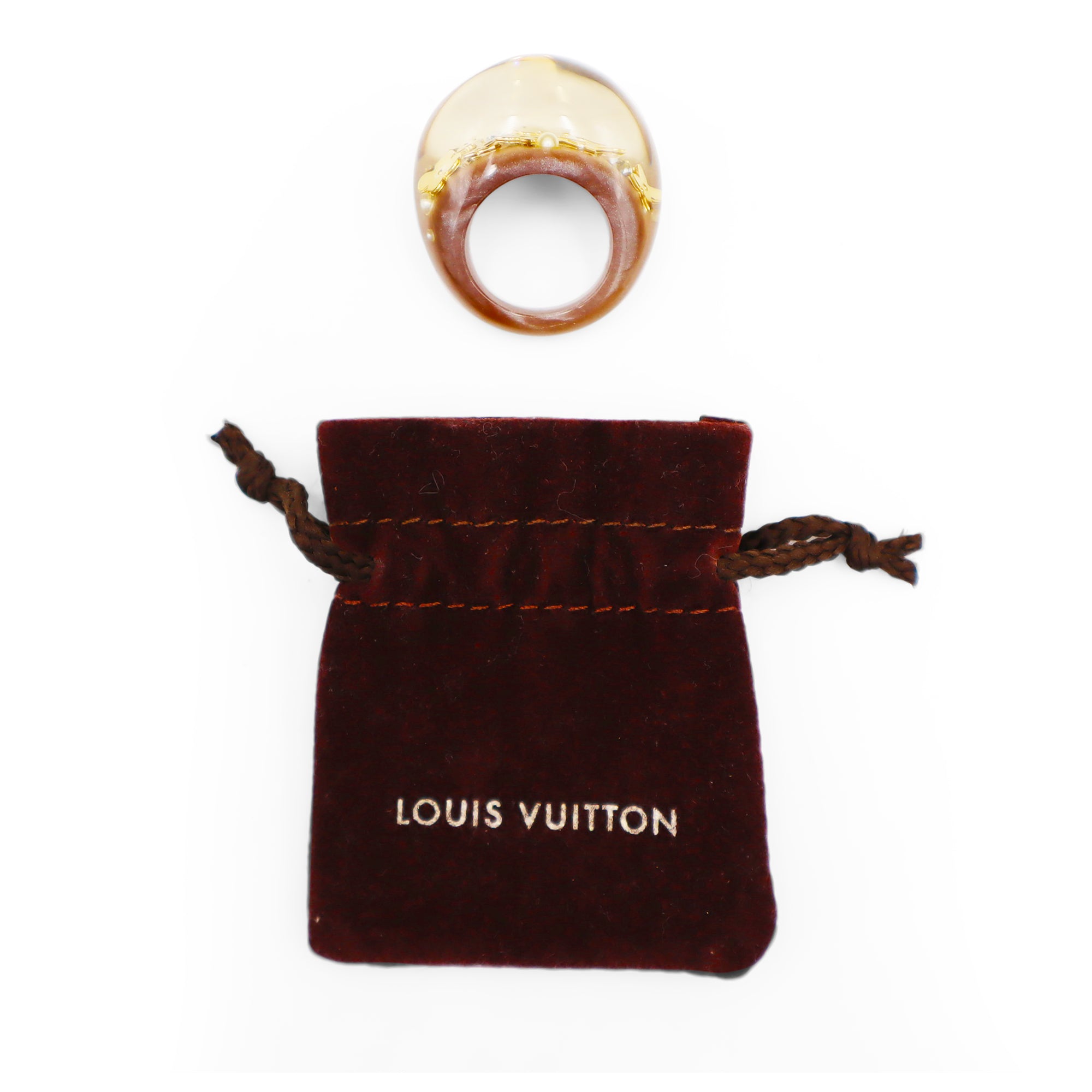 DEAL OF THE DAY Louis Vuitton Monogram Resin Ring