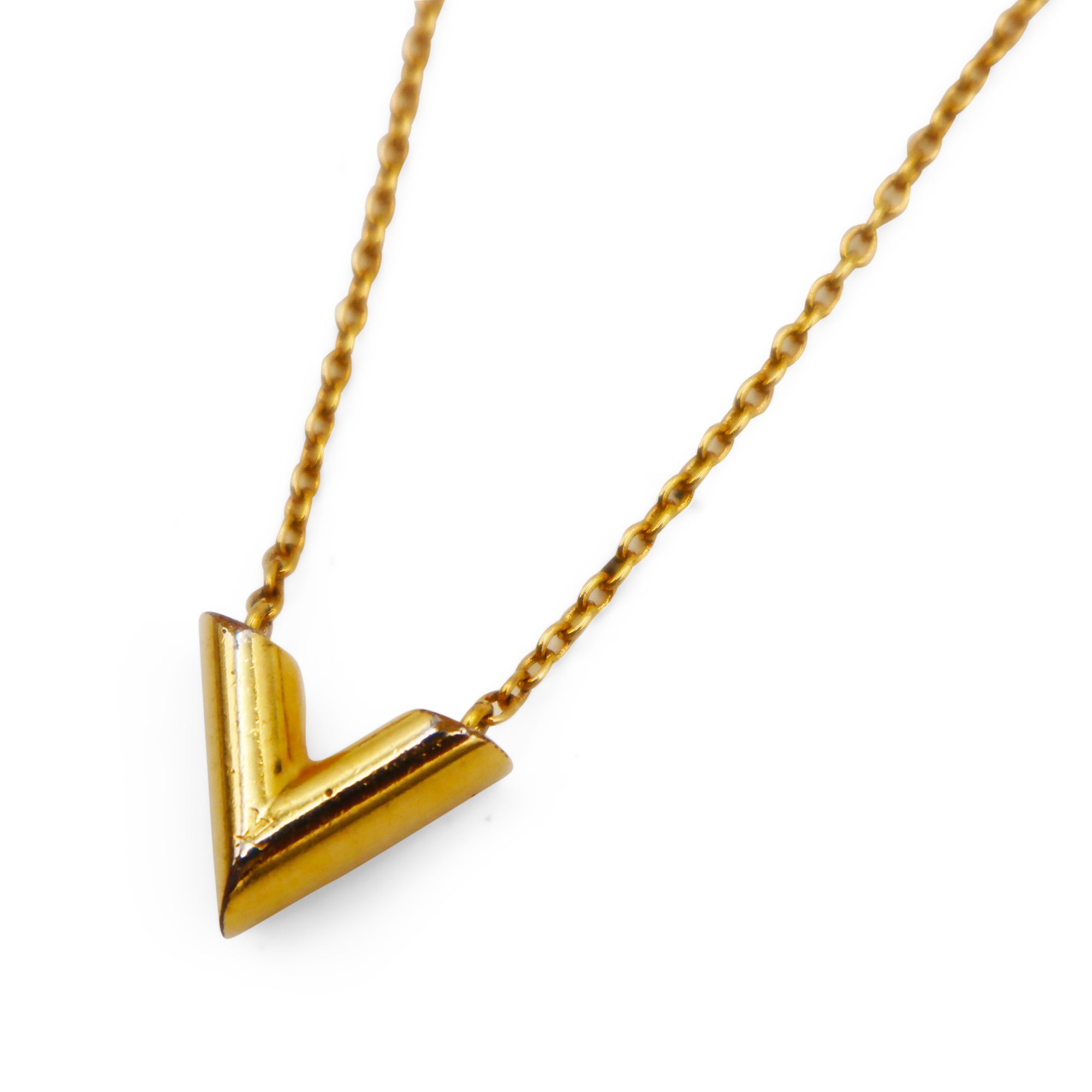 Louis Vuitton Essential V Necklace Gold