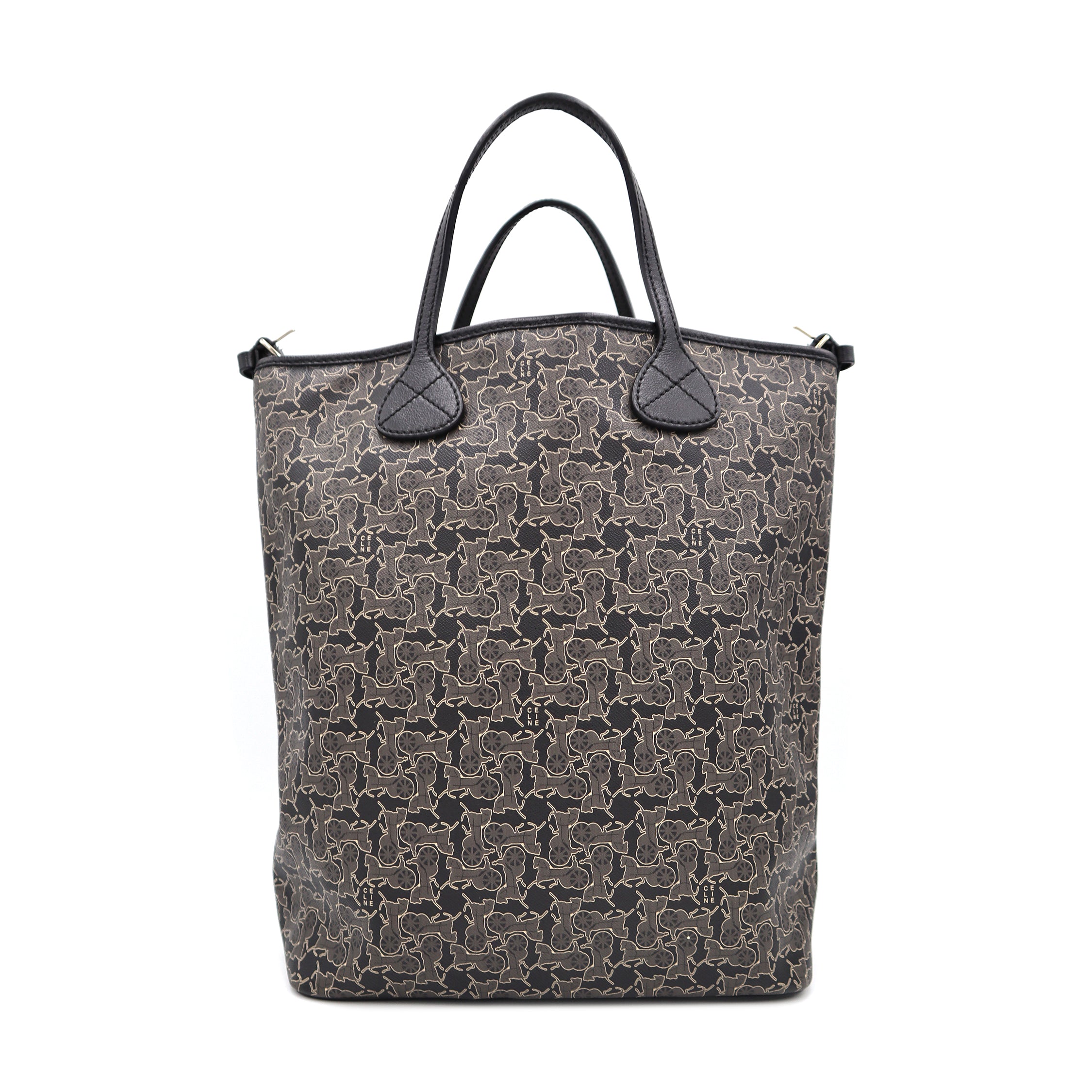 Pre-Owned Celine Carriage Pattern Canvas Tote Bag